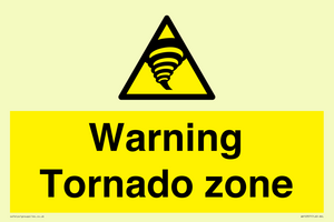 Warning Tornado zone